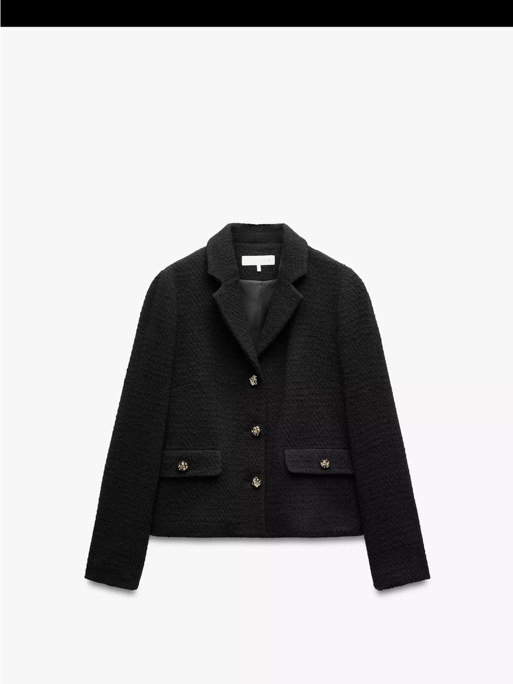 Textured Blazer with embossed buttons